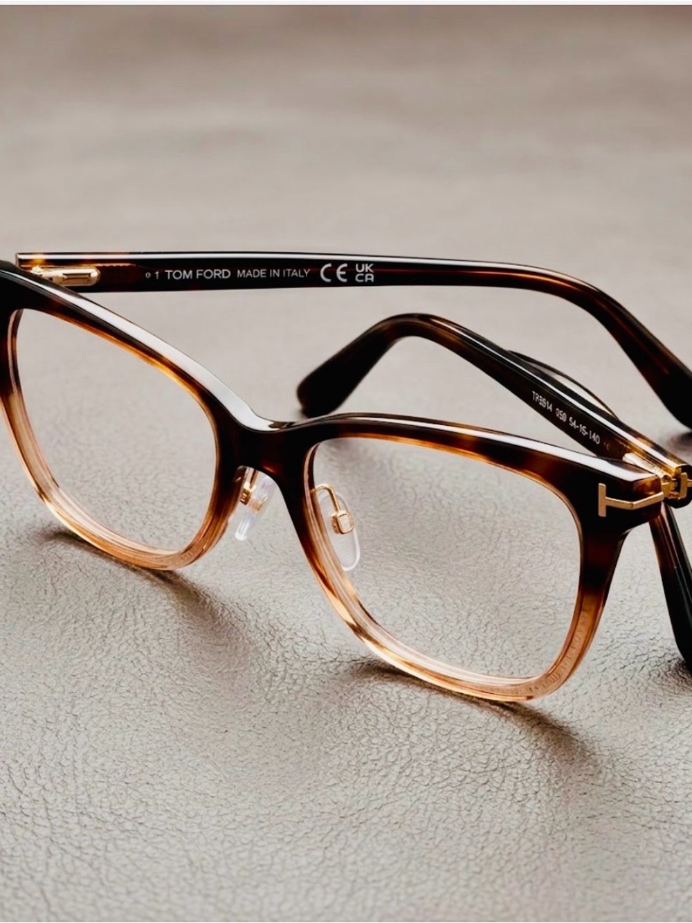 Tom Ford TF5514 050 Eyeglass Frames Only Brown Gradient 54mm